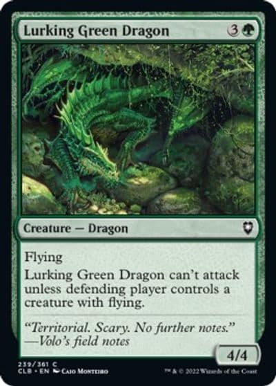 Lurking Green Dragon Commander Legends: Battle for Baldur's Gate Magic card