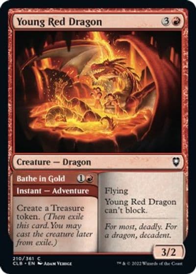 Young Red Dragon Commander Legends: Battle for Baldur's Gate Magic card
