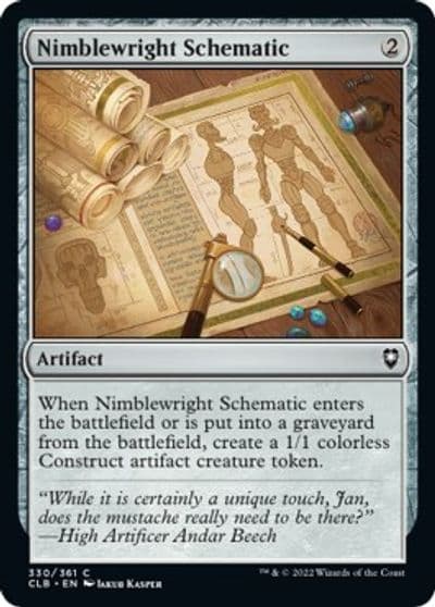 Nimblewright Schematic Commander Legends: Battle for Baldur's Gate Magic card