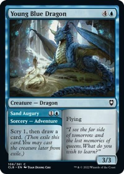 Young Blue Dragon Commander Legends: Battle for Baldur's Gate Magic card