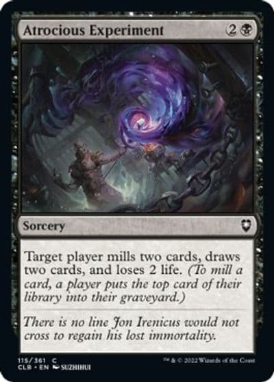 Atrocious Experiment Commander Legends: Battle for Baldur's Gate Magic card