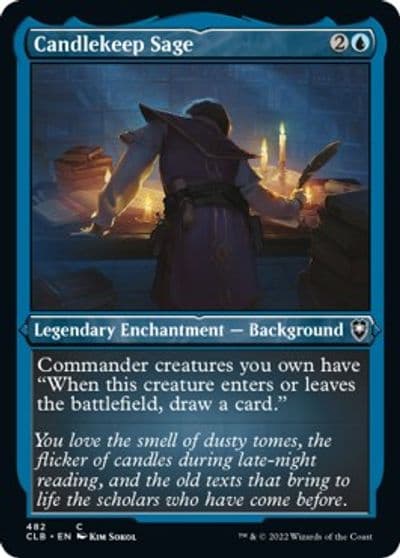 Candlekeep Sage Foil Etched Commander Legends: Battle for Baldur's Gate Magic card