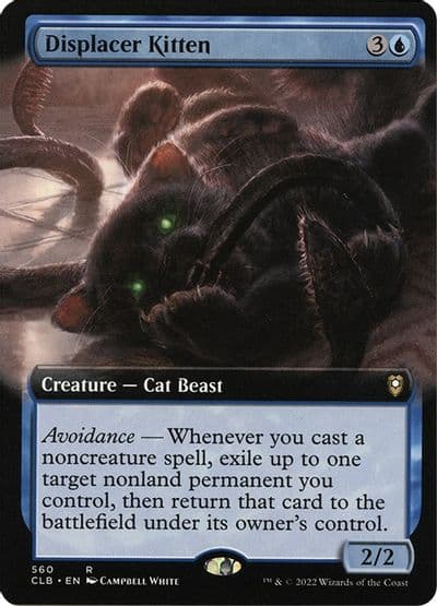 Displacer Kitten Extended Art Commander Legends: Battle for Baldur's Gate Magic card