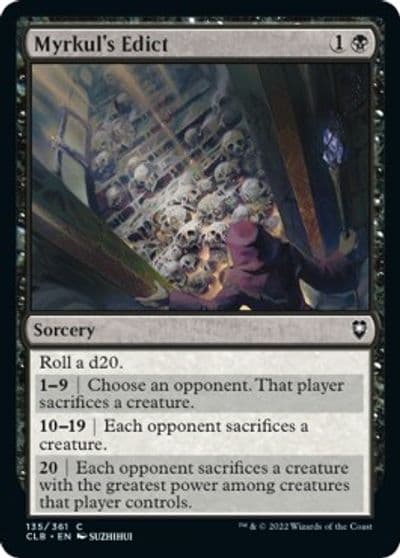 Myrkuls Edict Commander Legends: Battle for Baldur's Gate Magic card