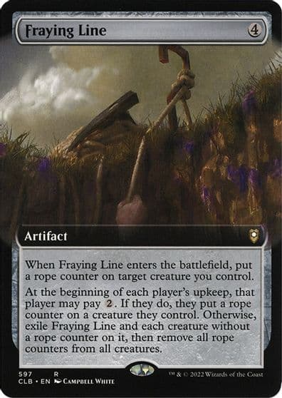 Fraying Line Extended Art Commander Legends: Battle for Baldur's Gate Magic card