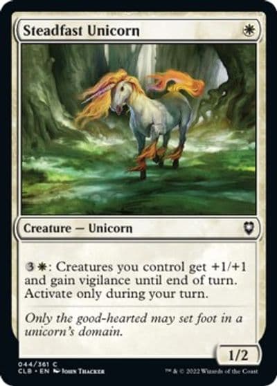 Steadfast Unicorn Commander Legends: Battle for Baldur's Gate Magic card