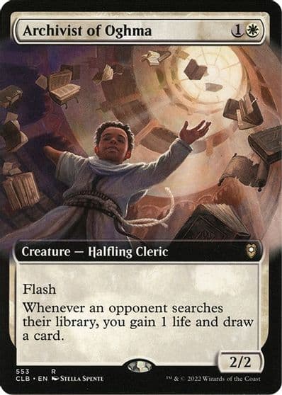 Archivist of Oghma Extended Art Commander Legends: Battle for Baldur's Gate Magic card