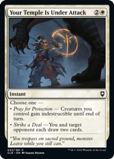 Your Temple Is Under Attack Commander Legends: Battle for Baldur's Gate Magic card