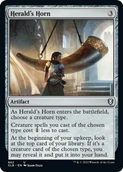 Heralds Horn Commander Legends: Battle for Baldur's Gate Magic card