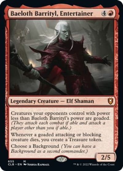 Baeloth Barrityl Entertainer Commander Legends: Battle for Baldur's Gate Magic card