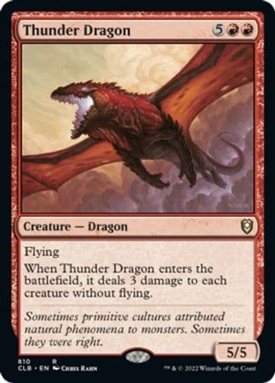Thunder Dragon Commander Legends: Battle for Baldur's Gate Magic card