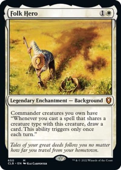 Folk Hero Commander Legends: Battle for Baldur's Gate Magic card