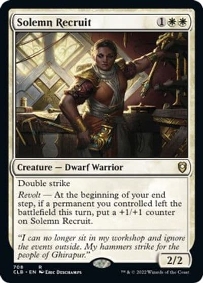 Solemn Recruit Commander Legends: Battle for Baldur's Gate Magic card