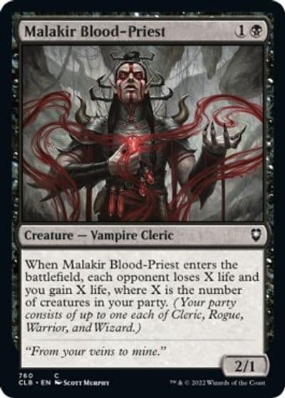 Malakir Blood Priest Commander Legends: Battle for Baldur's Gate Magic card