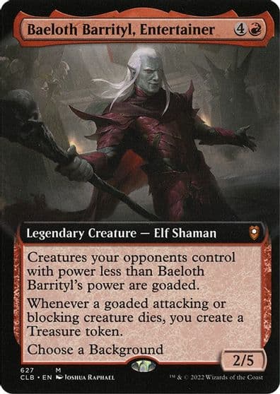 Baeloth Barrityl Entertainer Extended Art Commander Legends: Battle for Baldur's Gate Magic card