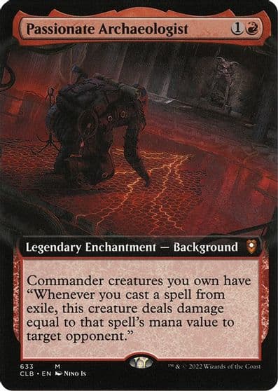 Passionate Archaeologist Extended Art Commander Legends: Battle for Baldur's Gate Magic card