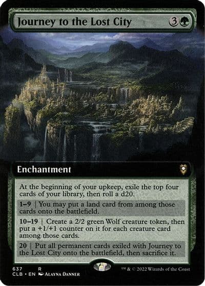 Journey to the Lost City Extended Art Commander Legends: Battle for Baldur's Gate Magic card