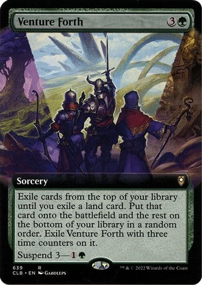 Venture Forth Extended Art Commander Legends: Battle for Baldur's Gate Magic card