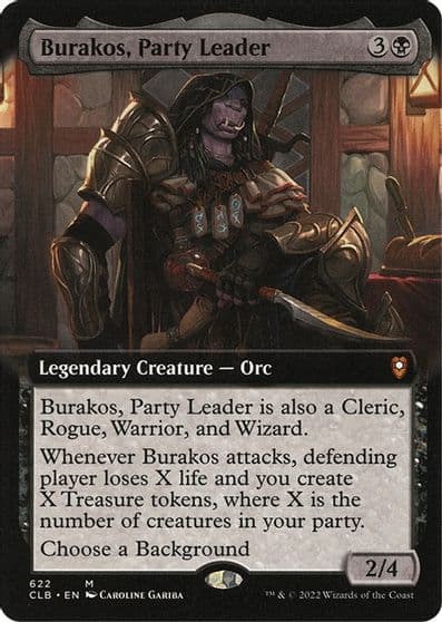 Burakos Party Leader Extended Art Commander Legends: Battle for Baldur's Gate Magic card