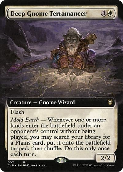Deep Gnome Terramancer Extended Art Commander Legends: Battle for Baldur's Gate Magic card