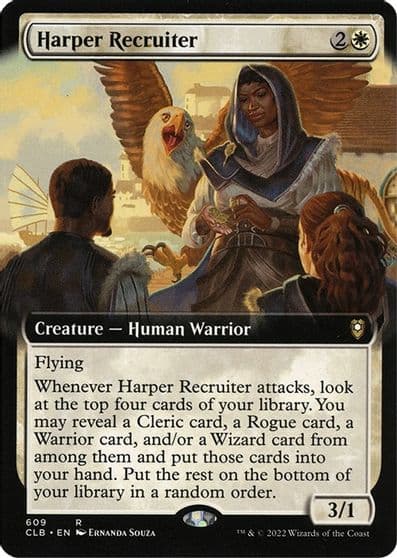 Harper Recruiter Extended Art Commander Legends: Battle for Baldur's Gate Magic card