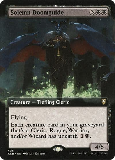 Solemn Doomguide Extended Art Commander Legends: Battle for Baldur's Gate Magic card