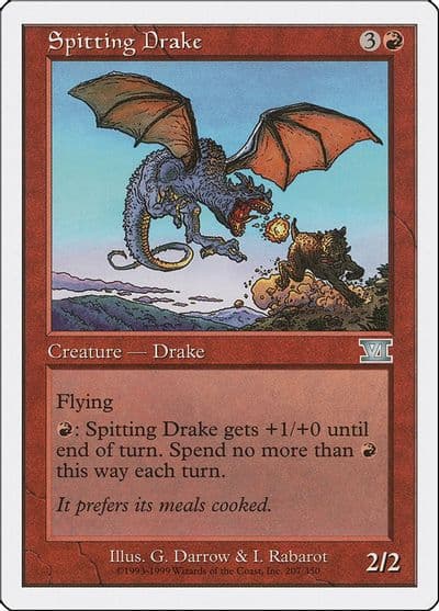 Spitting Drake Classic Sixth Edition Magic card