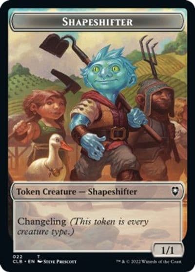 Shapeshifter 022 Clue Double Sided Token Commander Legends: Battle for Baldur's Gate Magic card