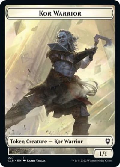 Kor Warrior Wizard Double Sided Token Commander Legends: Battle for Baldur's Gate Magic card
