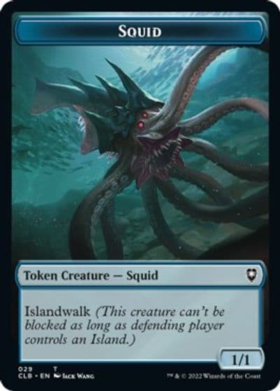 Squid Copy Double Sided Token Commander Legends: Battle for Baldur's Gate Magic card