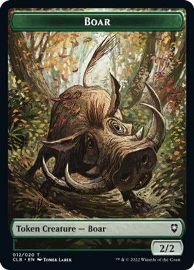 Boar Ogre Double Sided Token Commander Legends: Battle for Baldur's Gate Magic card