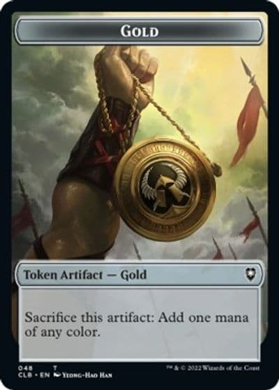 Gold Dragon Double Sided Token Commander Legends: Battle for Baldur's Gate Magic card
