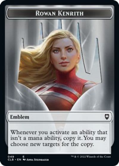 Emblem Rowan Kenrith Copy Double Sided Token Commander Legends: Battle for Baldur's Gate Magic card