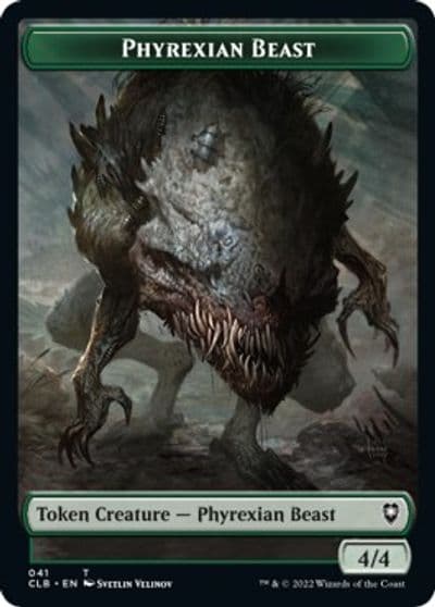 Phyrexian Beast Wurm Double Sided Token Commander Legends: Battle for Baldur's Gate Magic card