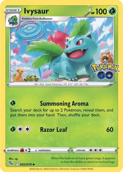 Ivysaur Pokemon GO Pokemon card