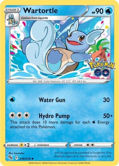 Wartortle Pokemon GO Pokemon card