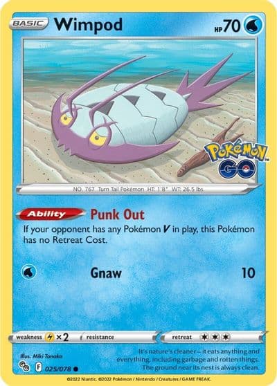 Wimpod Pokemon GO Pokemon card