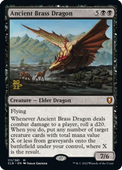 Ancient Brass Dragon Prerelease Cards Magic card