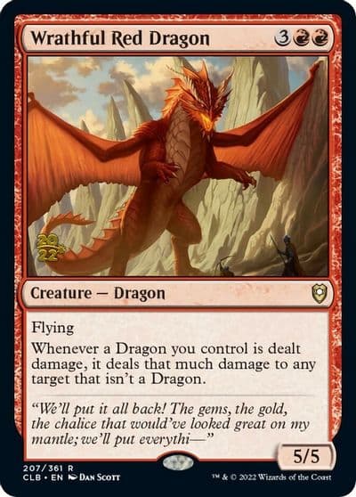 Wrathful Red Dragon Prerelease Cards Magic card