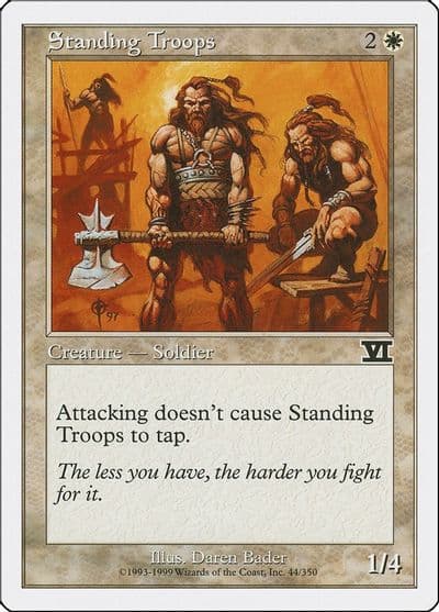 Standing Troops Classic Sixth Edition Magic card