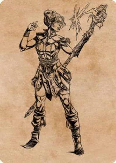 Neera Wild Mage Art Card Art Series: Commander Legends: Battle for Baldur's Gate Magic card