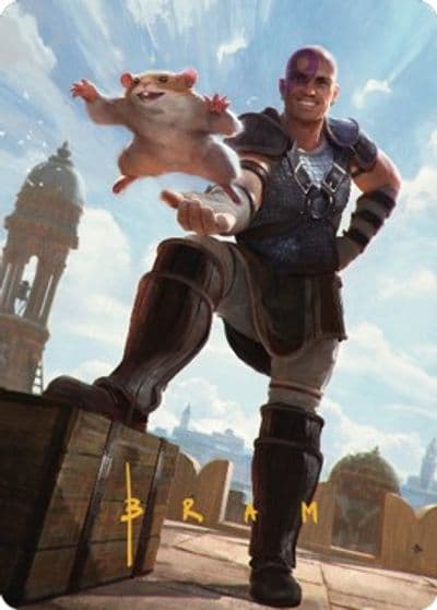 Minsc and Boo Timeless Heroes Art Card 72 81 Gold Stamped Signature Art Series: Commander Legends: Battle for Baldur's Gate Magic card
