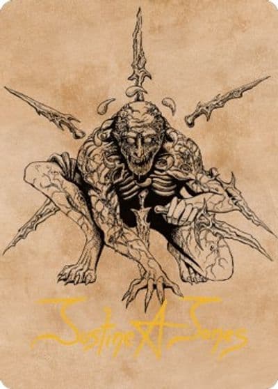 Bhaal Lord of Murder Art Card Gold Stamped Signature Art Series: Commander Legends: Battle for Baldur's Gate Magic card