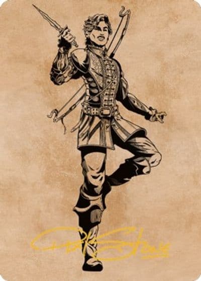 Astarion the Decadent Art Card Gold Stamped Signature Art Series: Commander Legends: Battle for Baldur's Gate Magic card