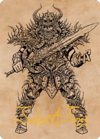Sarevok Deathbringer Art Card Gold Stamped Signature Art Series: Commander Legends: Battle for Baldur's Gate Magic card