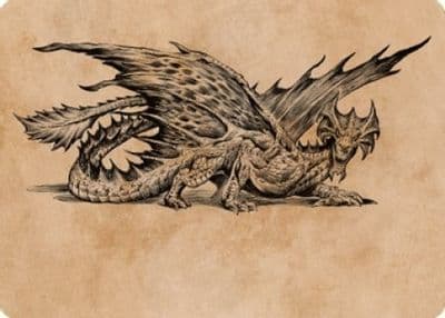 Ancient Brass Dragon Art Card 49 81 Art Series: Commander Legends: Battle for Baldur's Gate Magic card