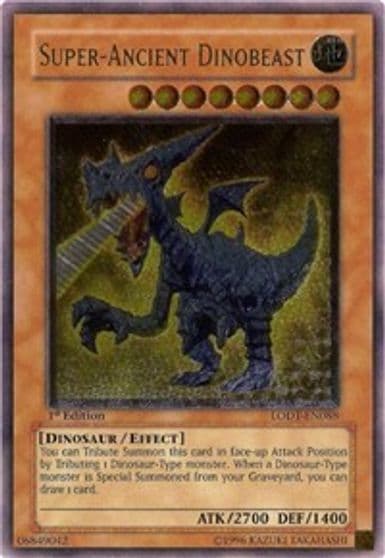 Super Ancient Dinobeast UTR Light of Destruction Yu-Gi-Oh! card