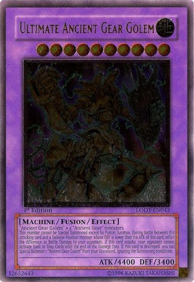 Ultimate Ancient Gear Golem UTR Light of Destruction Yu-Gi-Oh! card