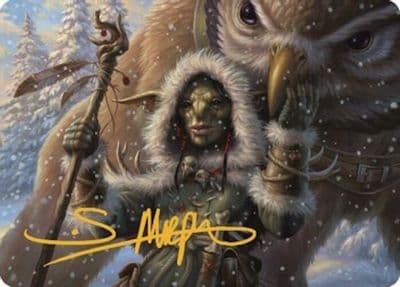 Owlbear Shepherd Art Card Gold Stamped Signature Art Series: Commander Legends: Battle for Baldur's Gate Magic card