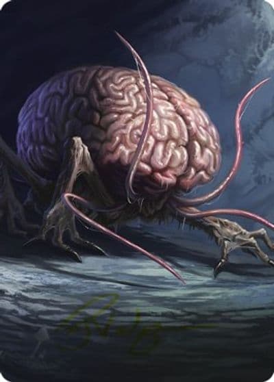 Intellect Devourer Art Card Gold Stamped Signature Art Series: Commander Legends: Battle for Baldur's Gate Magic card